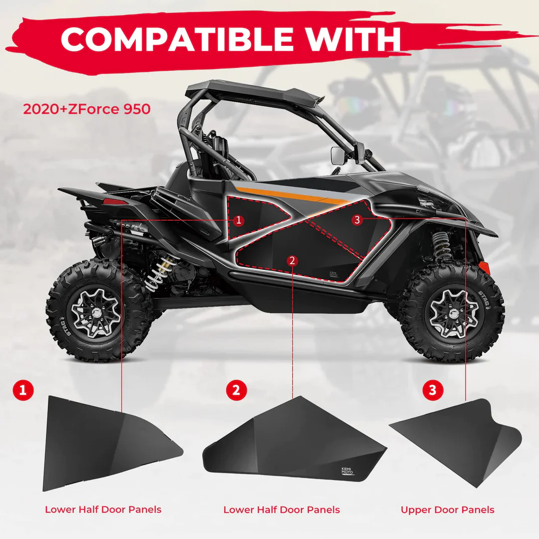 Lower Doors Inserts & Soft Cab Enclosures for CFMOTO ZForce 950 - Image 5