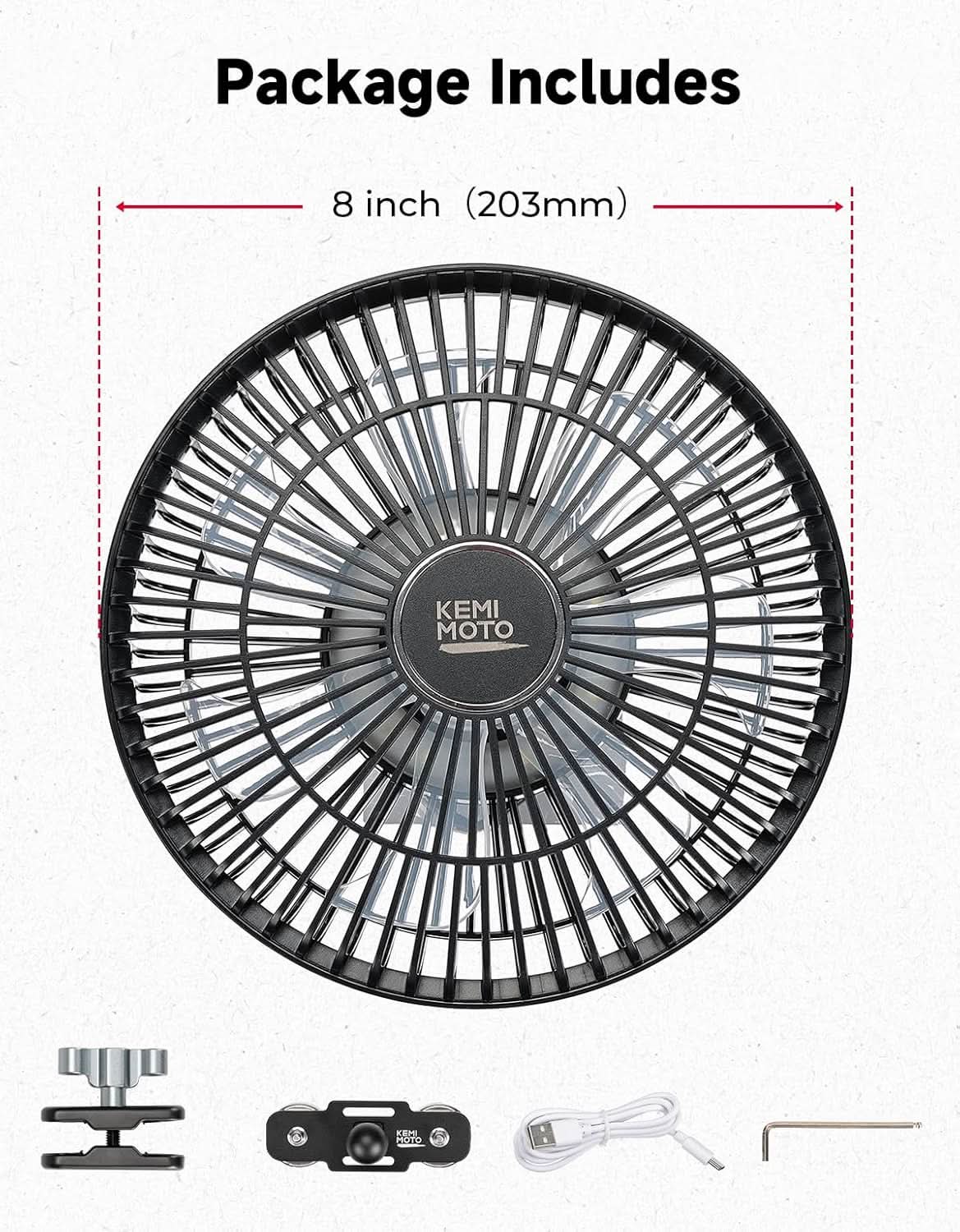 Magnetic Fan for Golf Cart & Forklift, EZGO RXV, Club Car (1-Pack) - Image 7