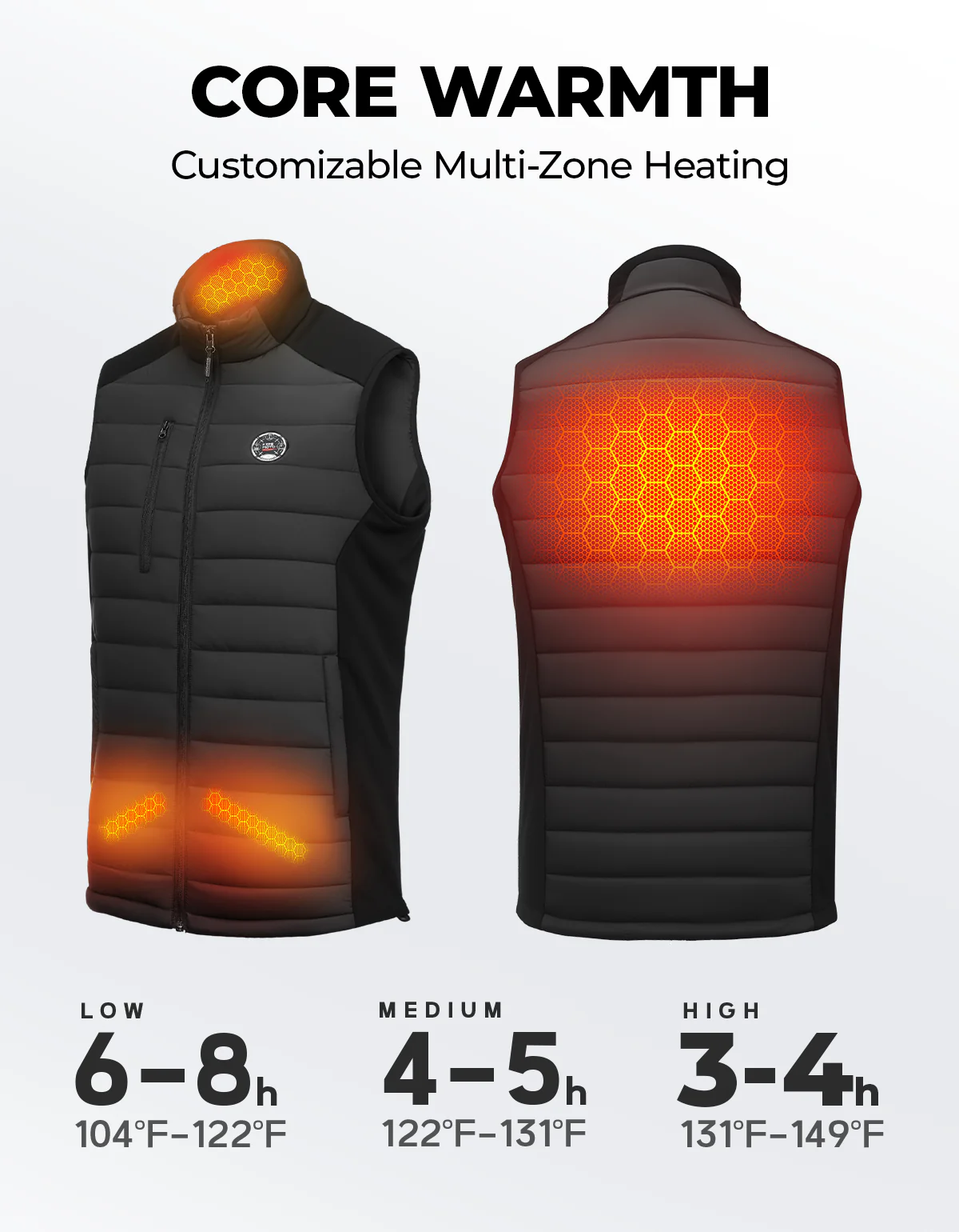 Member Day Gift Heated Vest for Women and Men Thermal Reflective with Battery Pack - Image 4