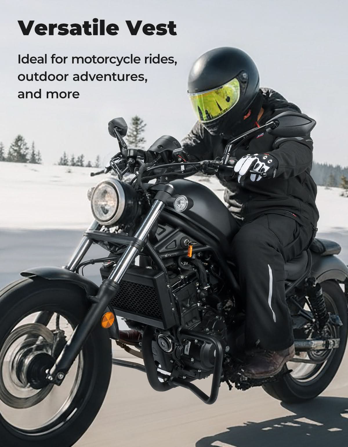 Heated Jacket with 20000 mAh Battery for Motorcycle Outdoor Hiking - Image 5