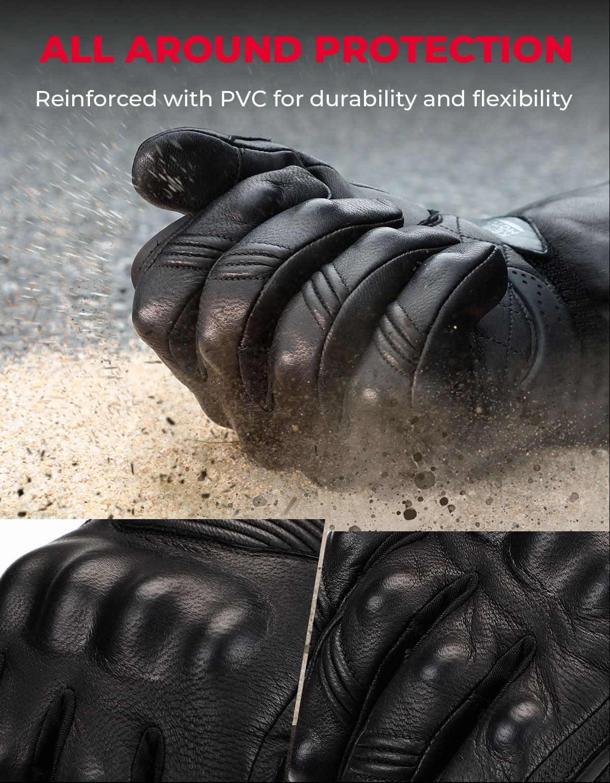 Members Day Gift Heated Motorcycle Gloves Sheepskin 7.4V Battery Waterproof Touchscreen - Image 7
