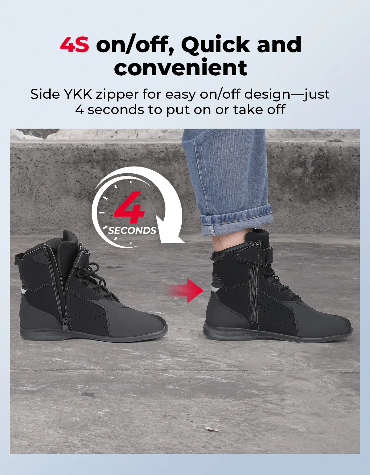 Men’s Ankle Motorcycle Boots For Riding & Travel - Image 5