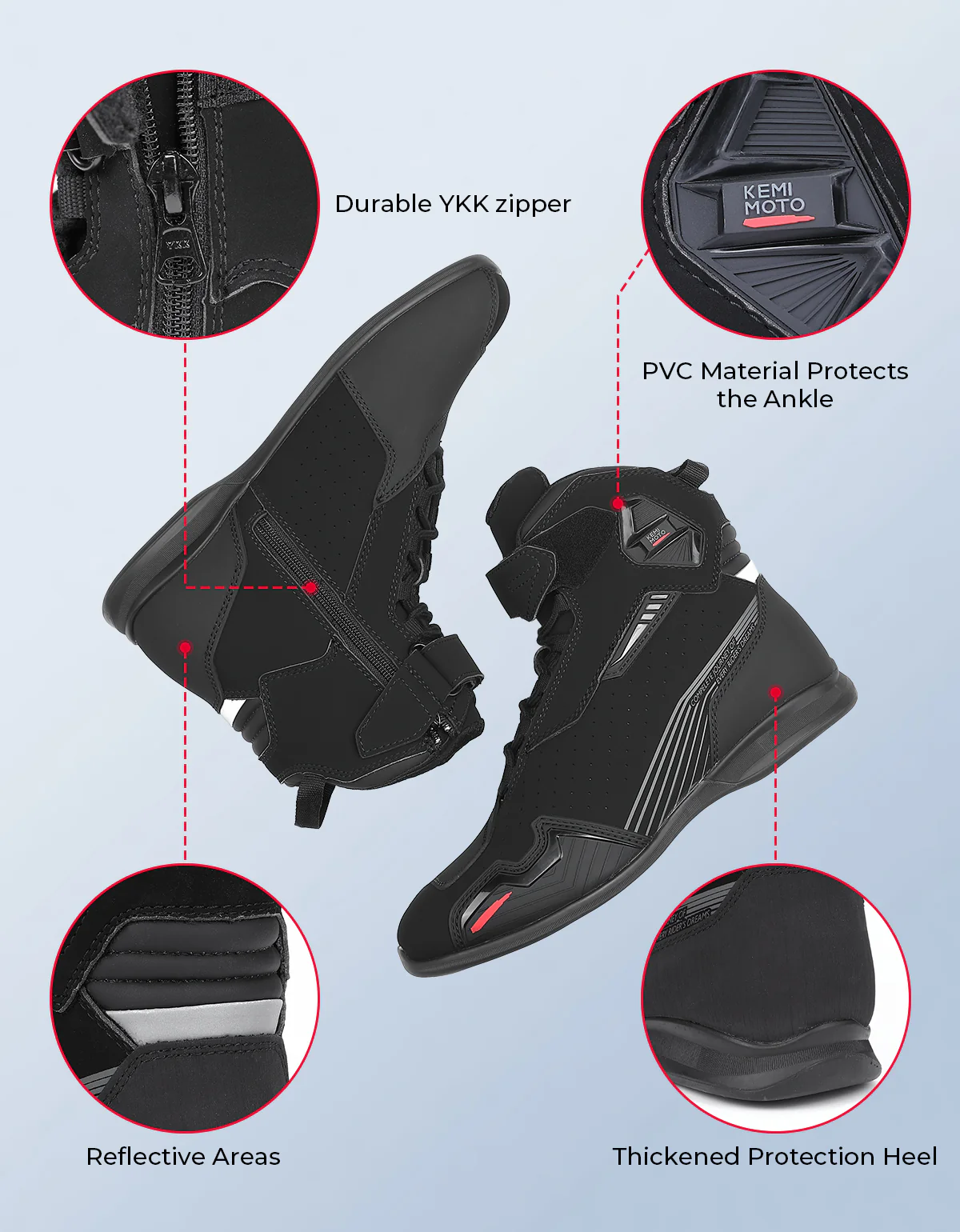 Men’s Ankle Motorcycle Boots For Riding & Travel - Image 7