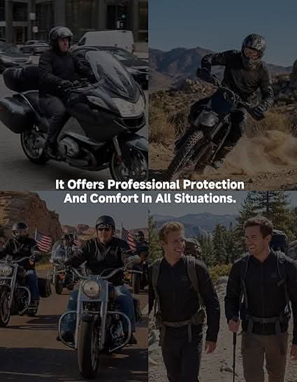 Men’s Mesh Jacket with CE Armor For Motorcycle Riding - Image 6
