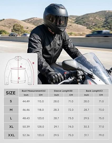 Men’s Mesh Jacket with CE Armor For Motorcycle Riding - Image 7