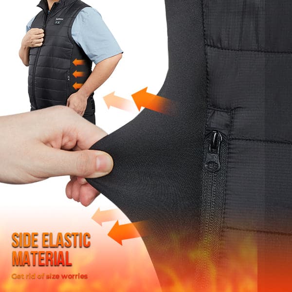 Heated Vest With Heated Hood - Black - Image 8