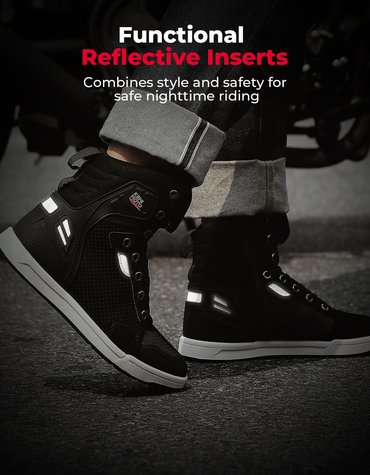 Men's Motorcycle Riding Boots Anti-Slip High Top Protective - Image 3