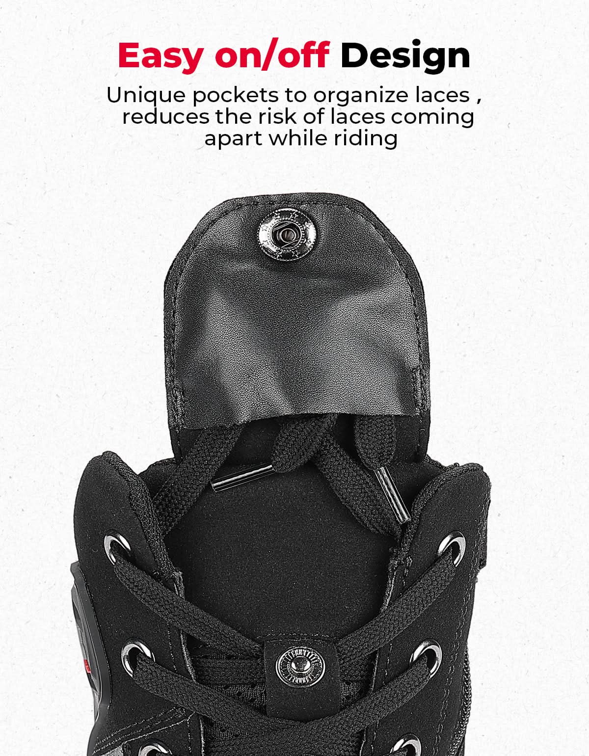 Men's Motorcycle Riding Boots Anti-Slip High Top Protective - Image 4