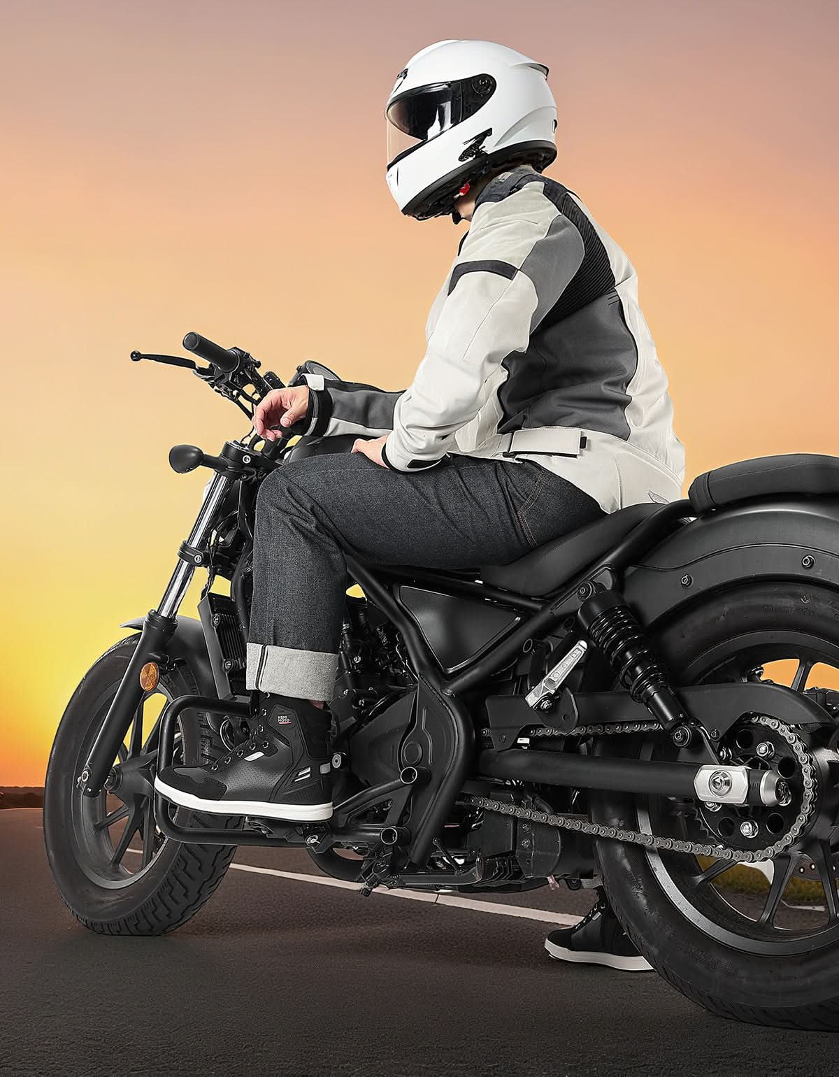 Men's Motorcycle Riding Boots Anti-Slip High Top Protective - Image 6
