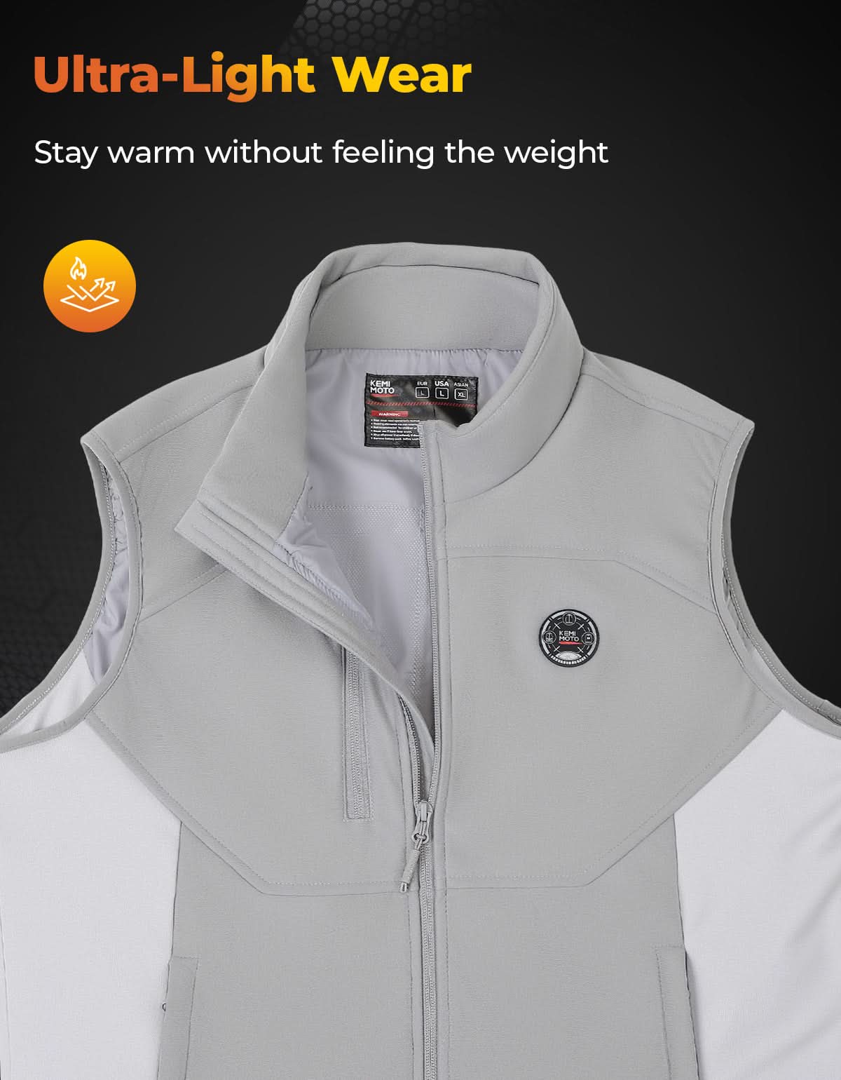 Mercerized Velvet Heated Vest with Battery Pack Included - Image 6