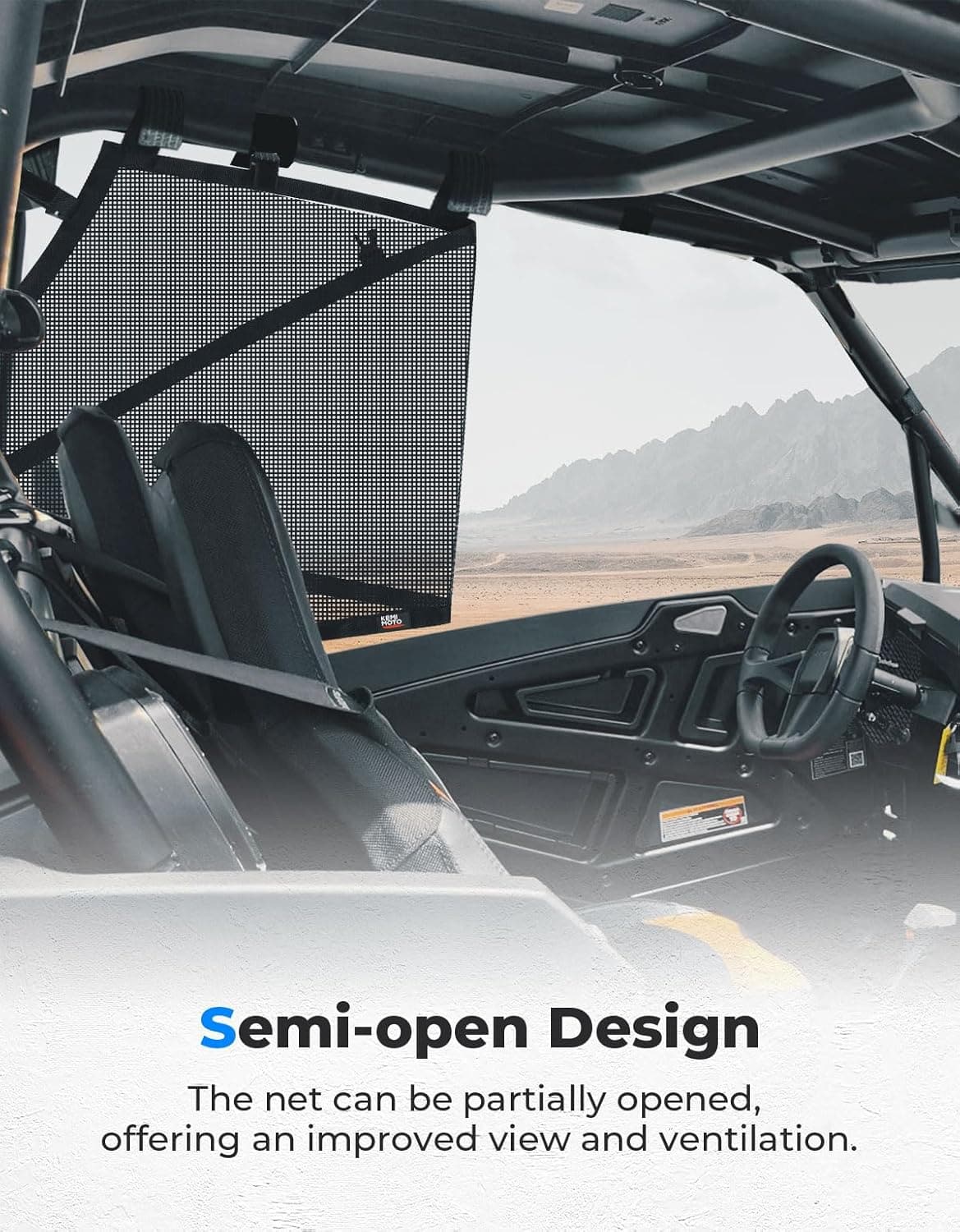 Mesh Shield Protective Door Net for 2014-2023 Polaris RZR XP 1000 - Image 3