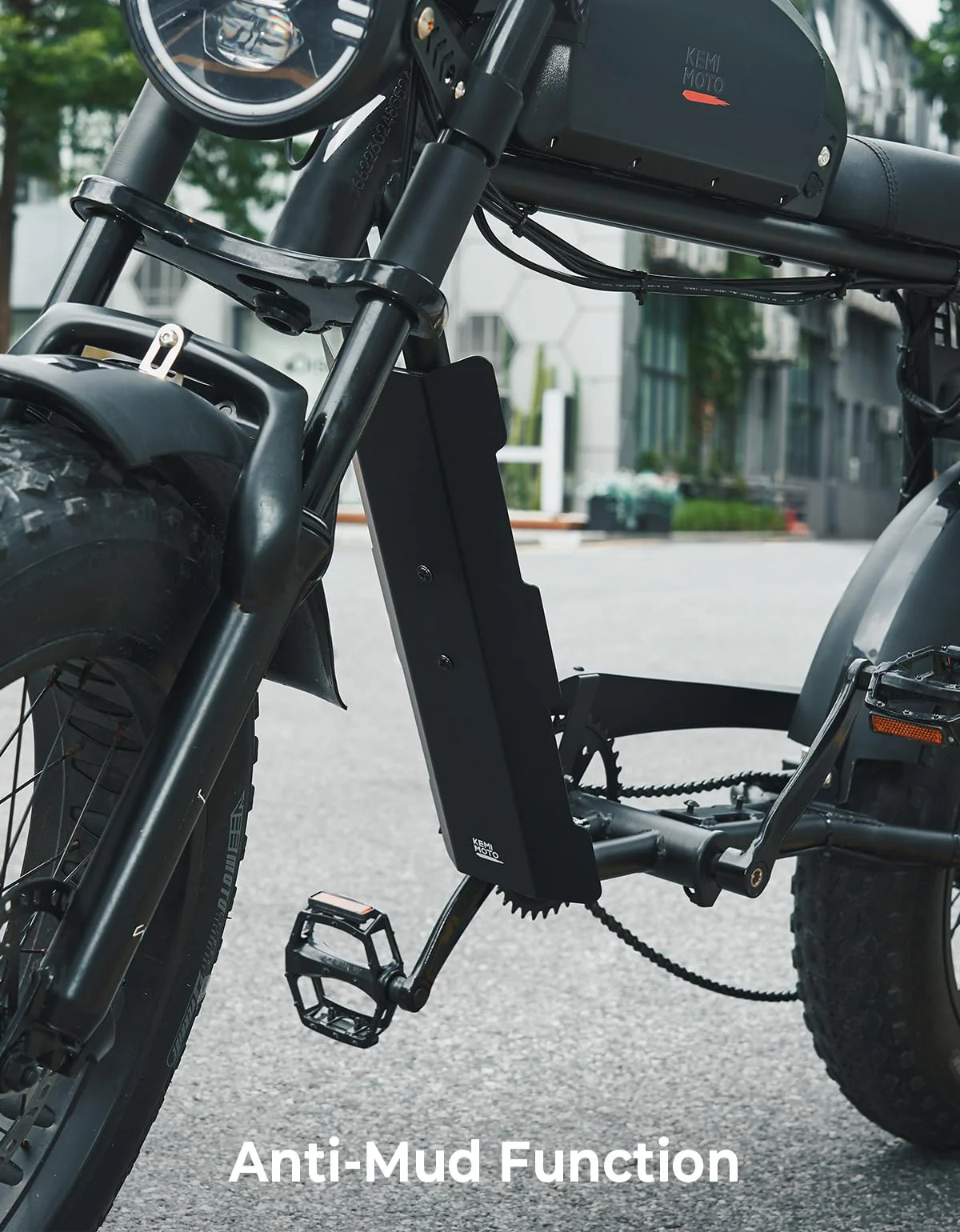Middle Fender for Electric Bike Black - Image 4