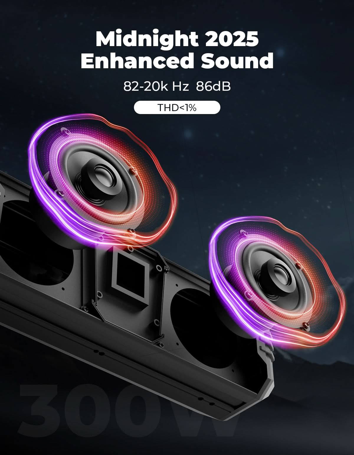 Midnight 40 16" Bluetooth Sound Bar –2026 Compact RGB UTV Speaker for Golf Cart, ATV, Polaris RZR - Image 3