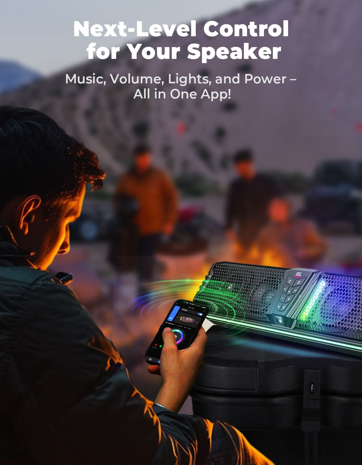 Midnight 60 UTV Soundbar 26" – Bluetooth & RGB Lights, Waterproof 2026 for Golf Cart/ATV/Polaris - Image 3