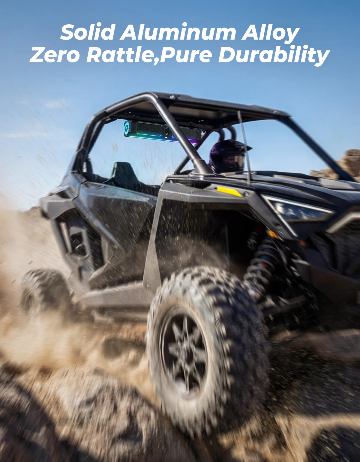 Midnight 70 Gen2 Soundbar For Can am Polaris 680W Max Power, IP66 Waterproof & Dual Passive Radiators - Image 8