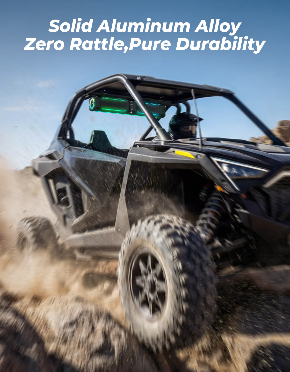 Midnight 80 Gen2 Soundbar For Can am Polaris 680W Max Power, IP66 Waterproof & Quad Passive Radiators - Image 8