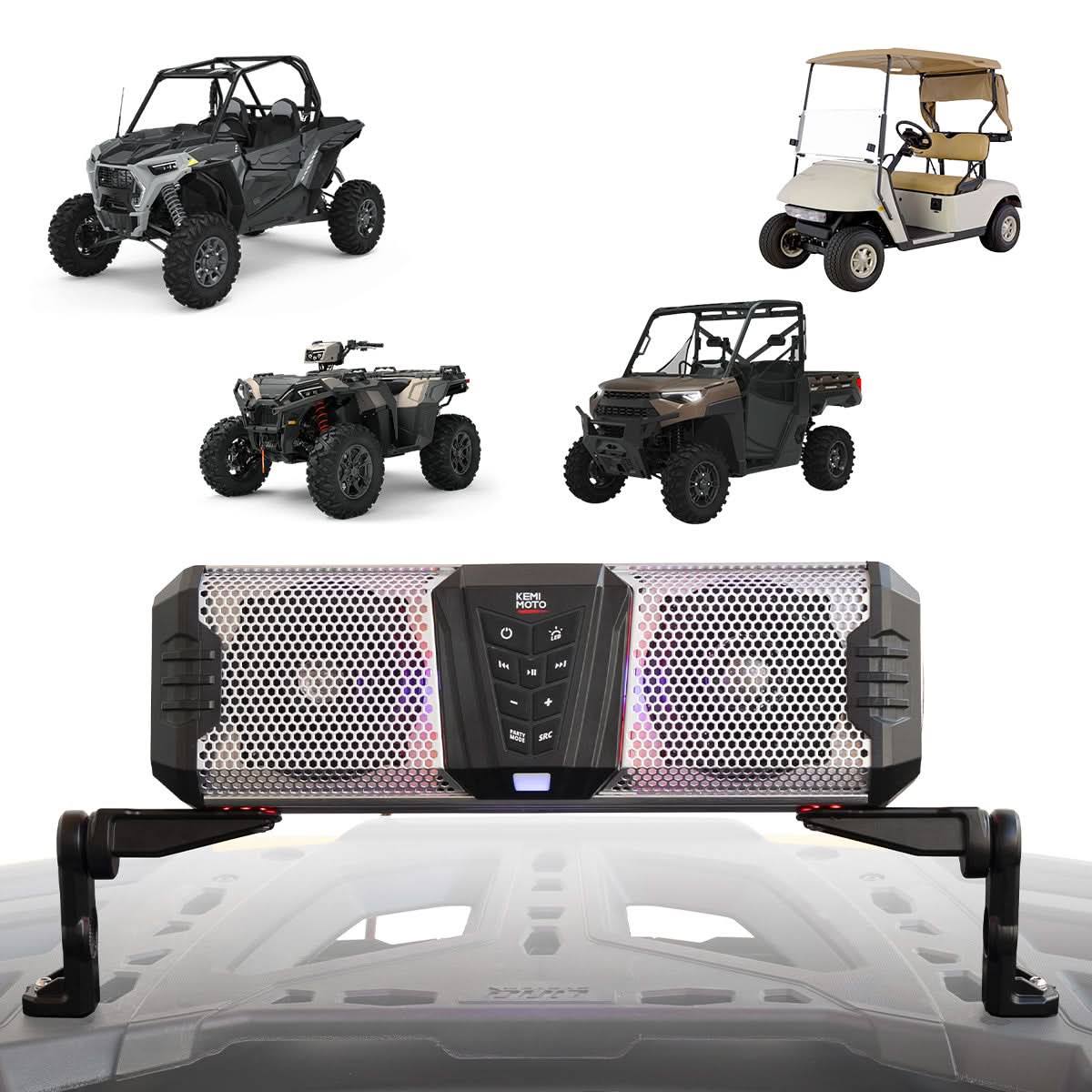 Midnight Soundbar Bracket for ATV UTV Golf Cart Marine Boat - Image 10