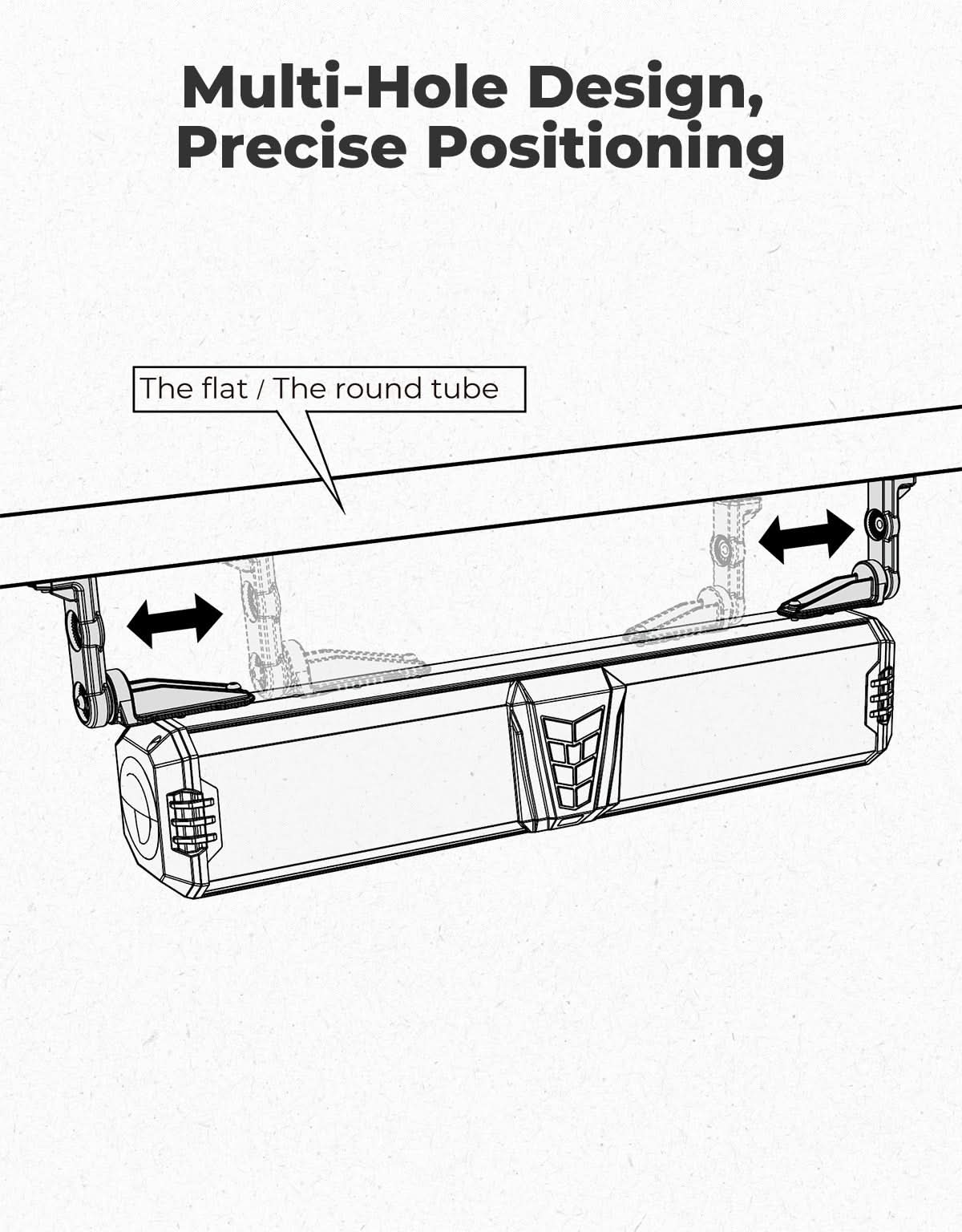 Midnight Soundbar Bracket for ATV UTV Golf Cart Marine Boat - Image 4
