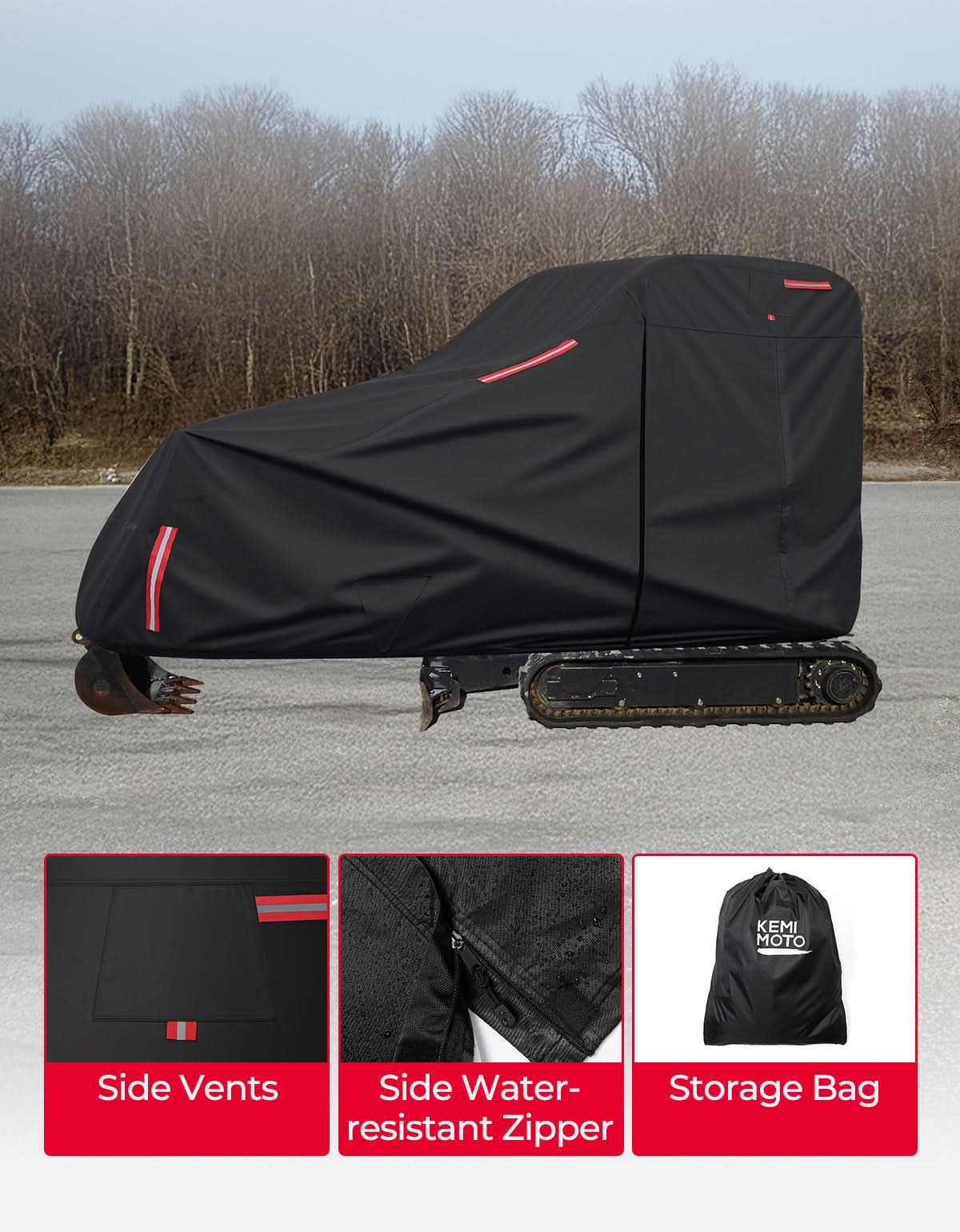 Mini Excavator Cover for Kubota U17, KX018-4 & Bobcat E17/E19/E20 - Image 5