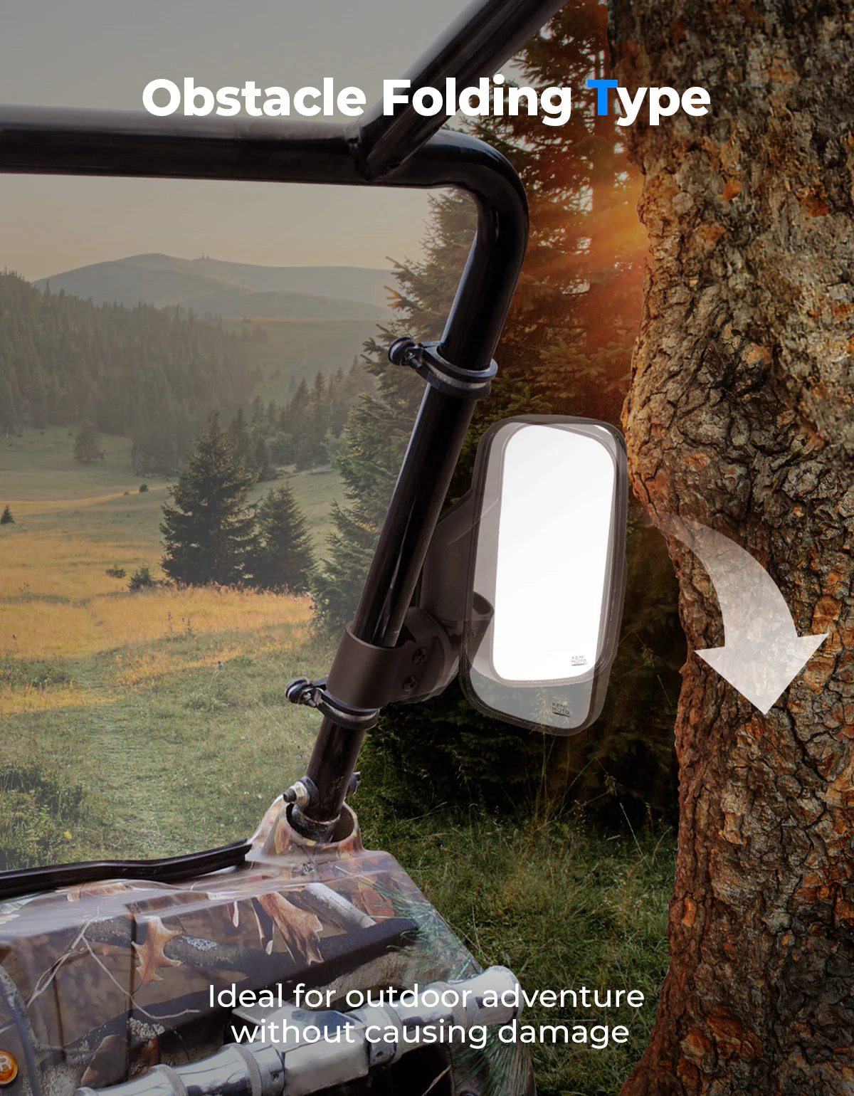 Mini Youth UTV Side Mirrors for Polaris RZR 170 - Image 4
