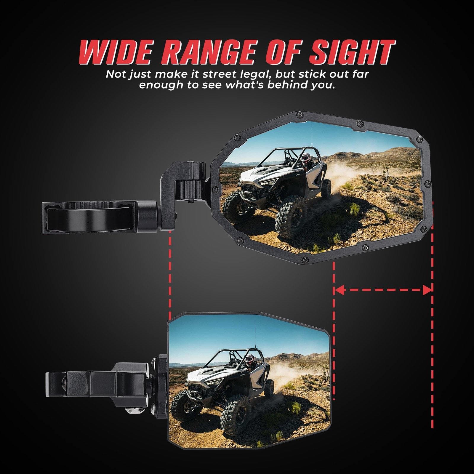 Mirrors with LED Turn Signal Lights(New Design) For Can-am Maverick X3 2017-2020 - Image 6