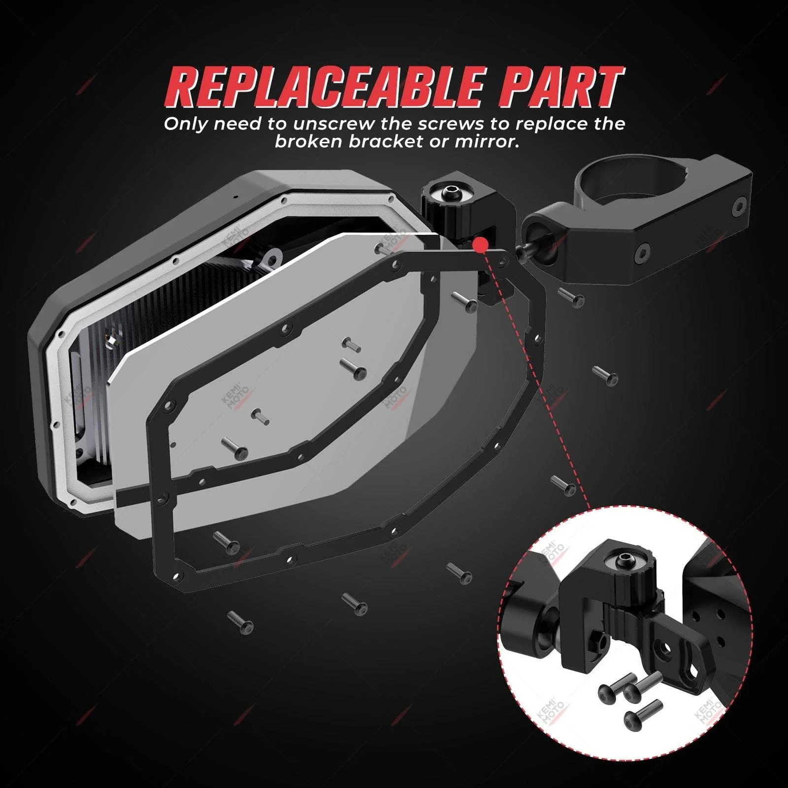 Mirrors with LED Turn Signal Lights(New Design) Compatible With Polaris Ranger - Image 7