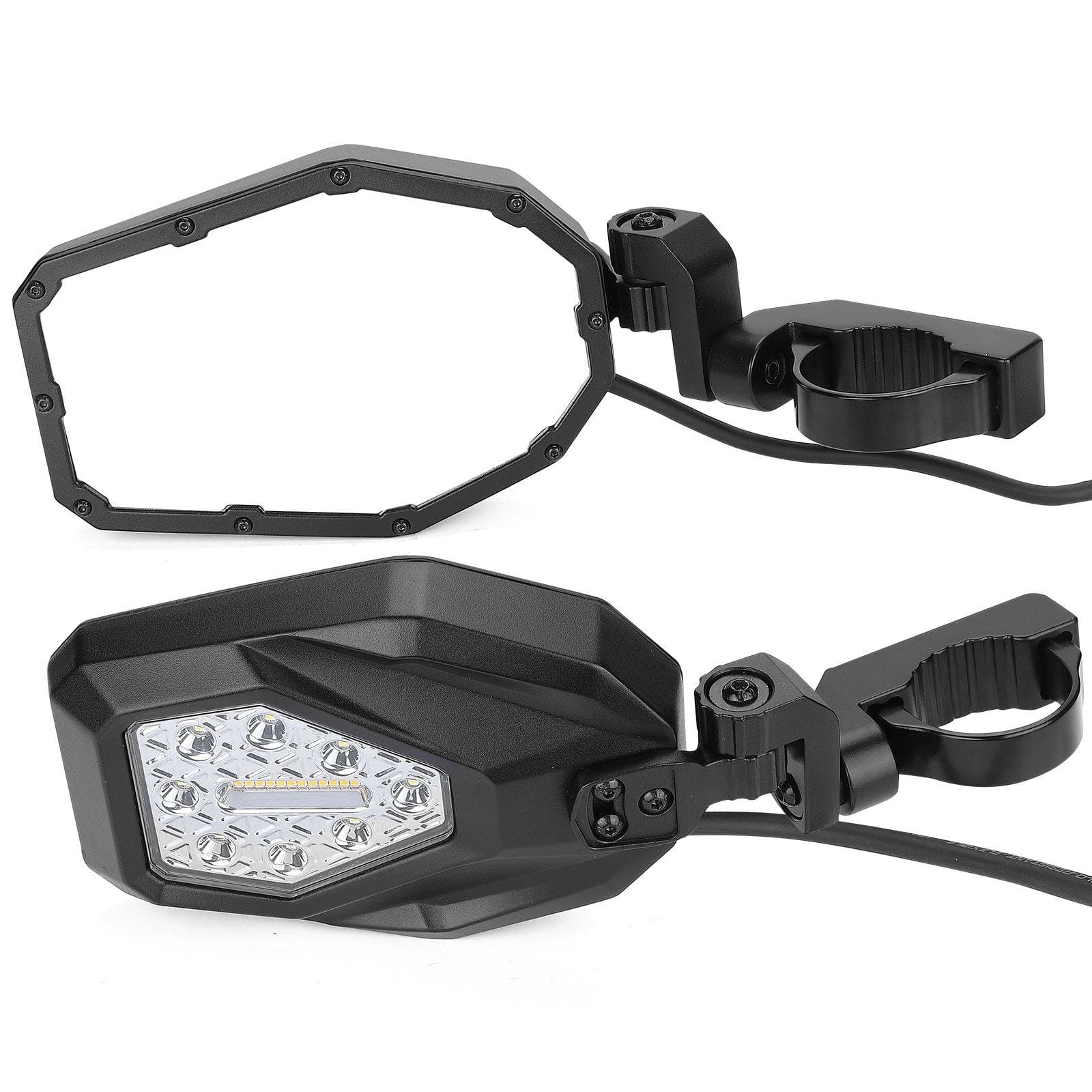 Mirrors with LED Turn Signal Lights(New Design) Compatible With Polaris Ranger - Image 9