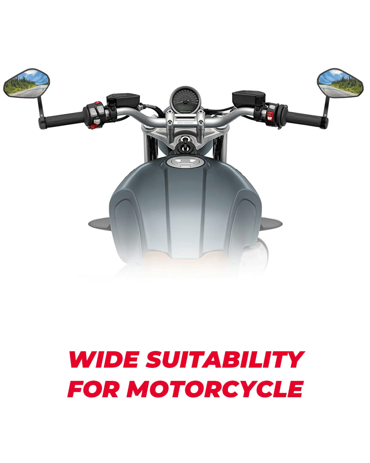 Motorcycle Bar End Mirrors for Sportster, Softail, Dyna, Road King - Image 4