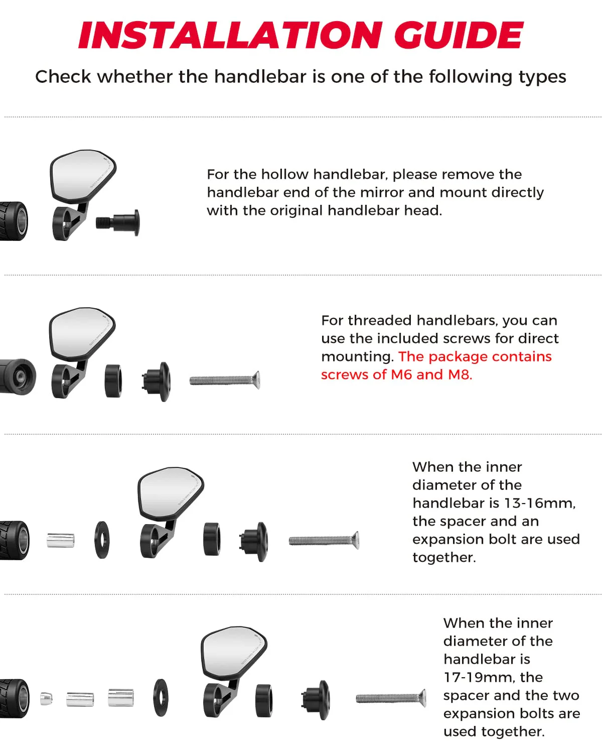 Motorcycle Bar End Mirrors for Sportster, Softail, Dyna, Road King - Image 5