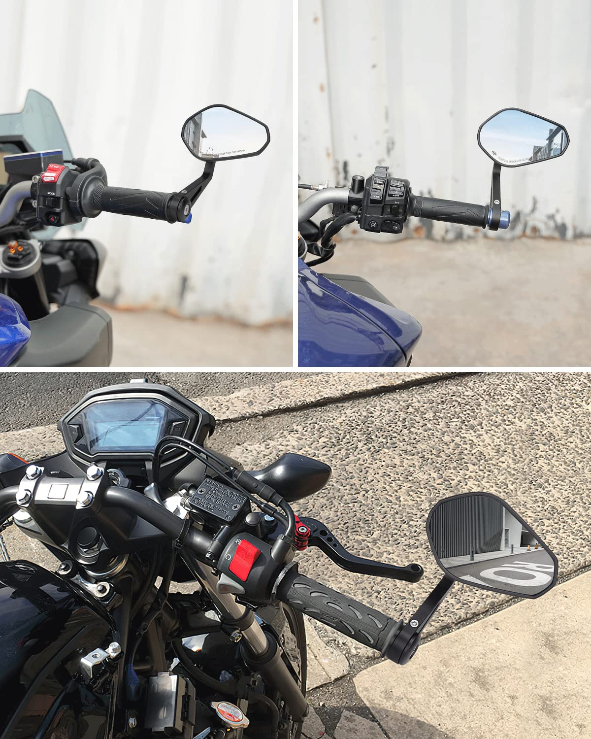 Motorcycle Bar End Mirrors for Sportster, Softail, Dyna, Road King - Image 8