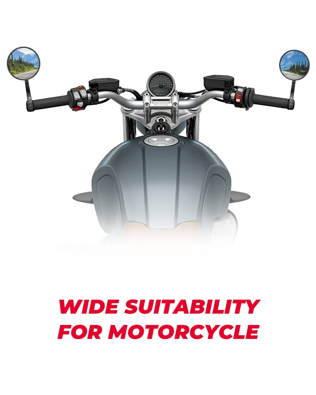 Universal Motorcycle Bar End Mirrors - Image 4