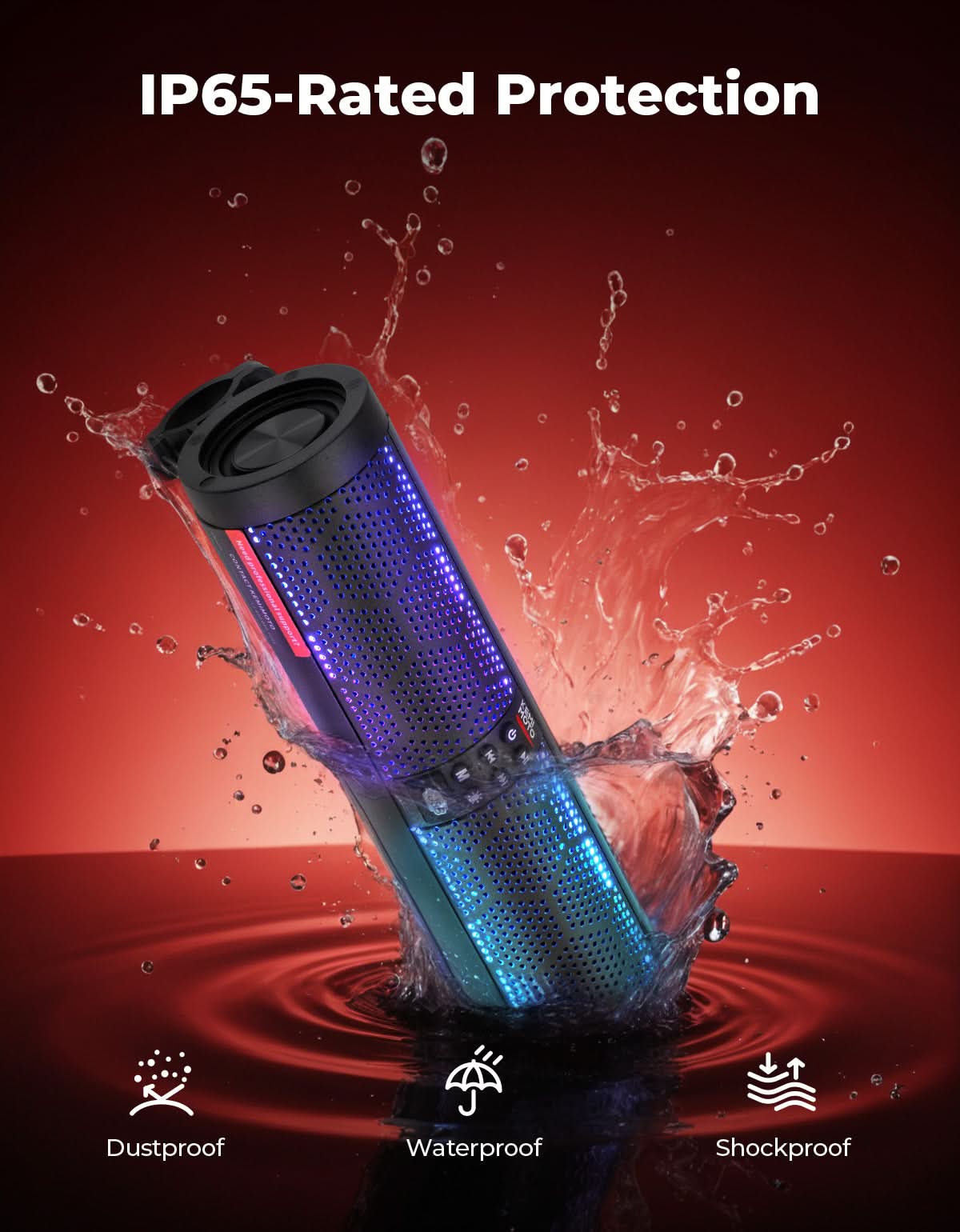 Motorcycle Bluetooth Sound Bar 4 Speakers Waterproof RGB Handlebar - Image 4