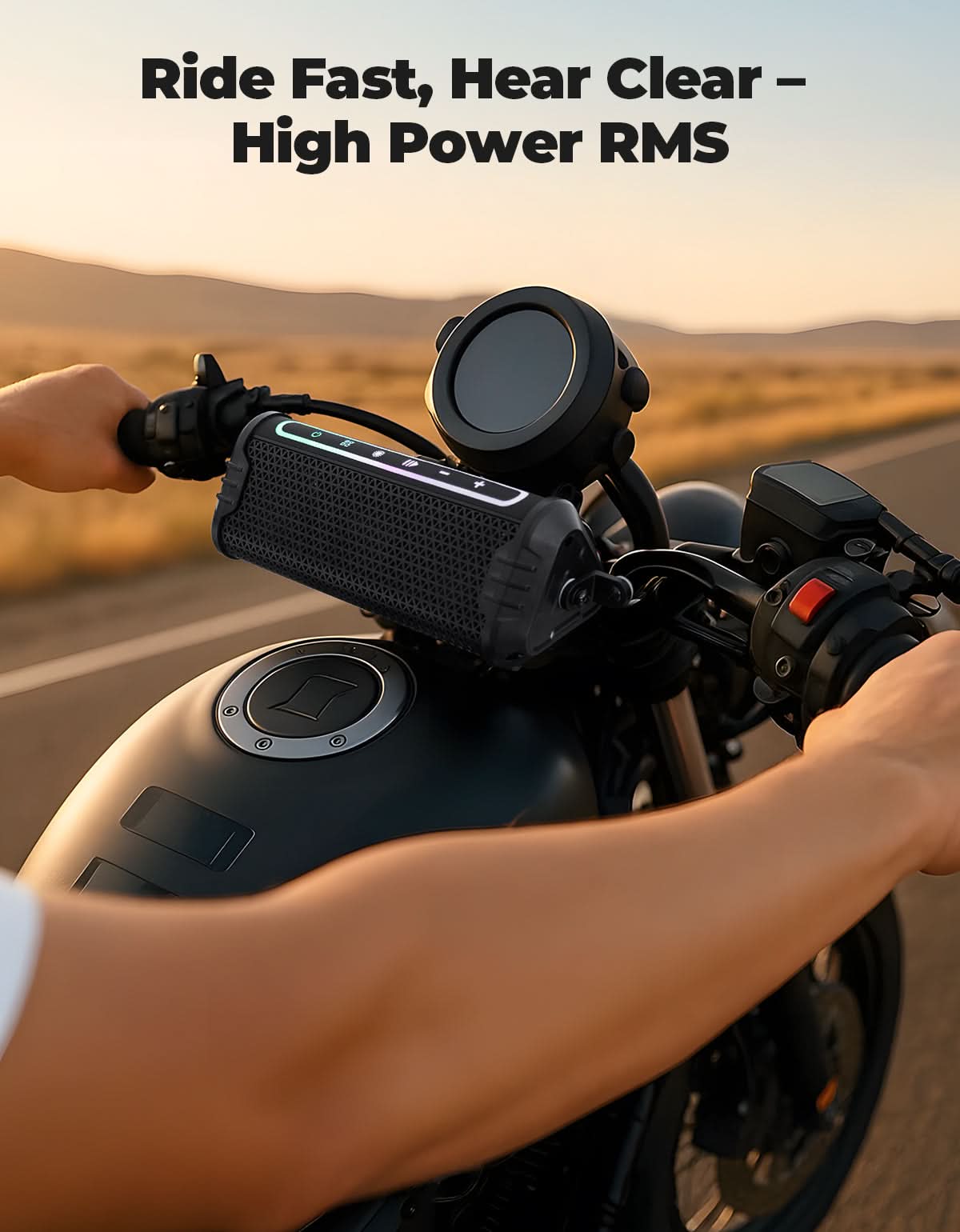 Motorcycle Bluetooth Speakers Waterproof ATV Sound Bar with AUX USB and RGB Lighting - Image 6