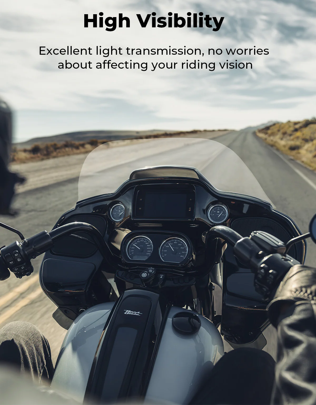 Clear 14" Windshield Windscreen Acrylic for Touring Road Glide 2015-2024 - Image 5