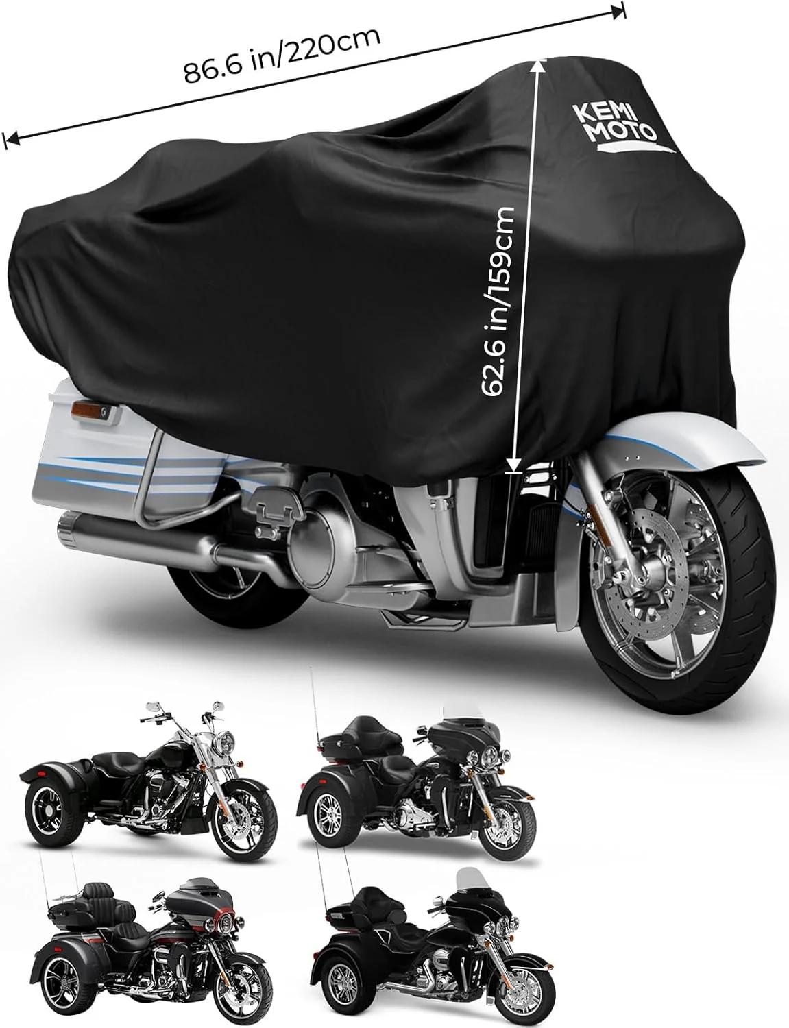 Motorcycle Cover Half Cover for Touring Models Road King Street Glide Road Glide - Image 4