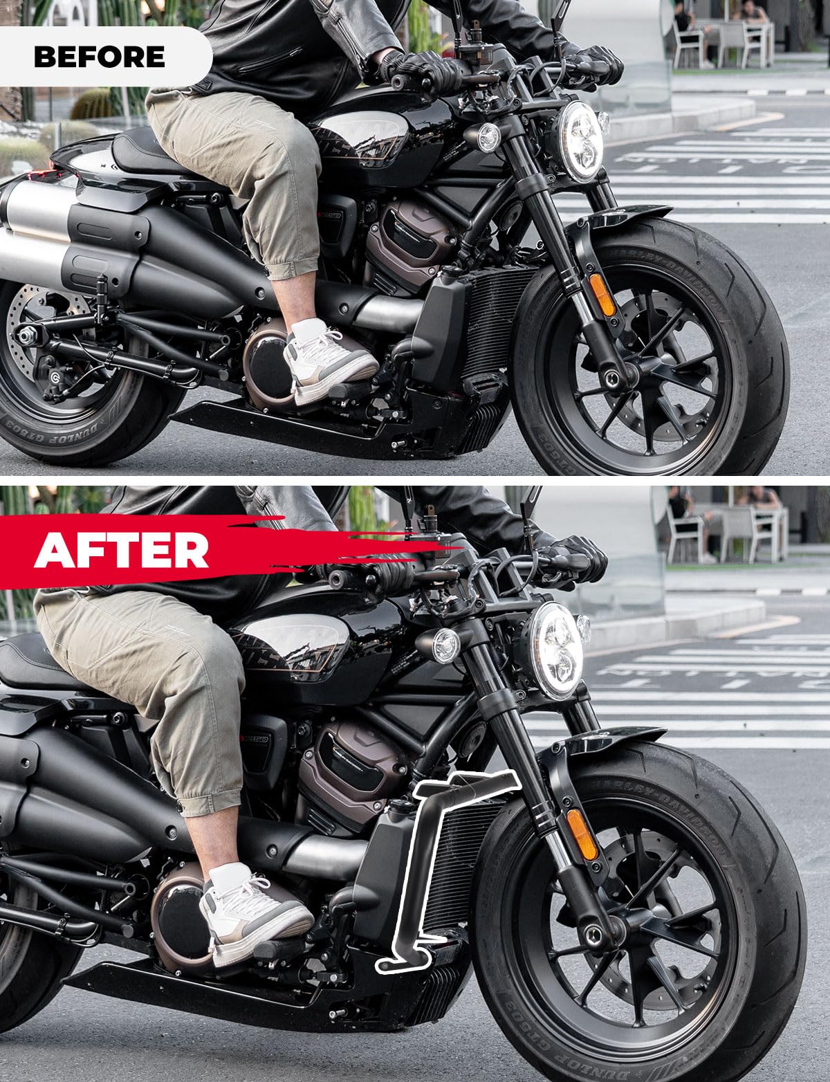 Motorcycle Crash Bars for Sportster S RH1250 2021-2025 - Image 2