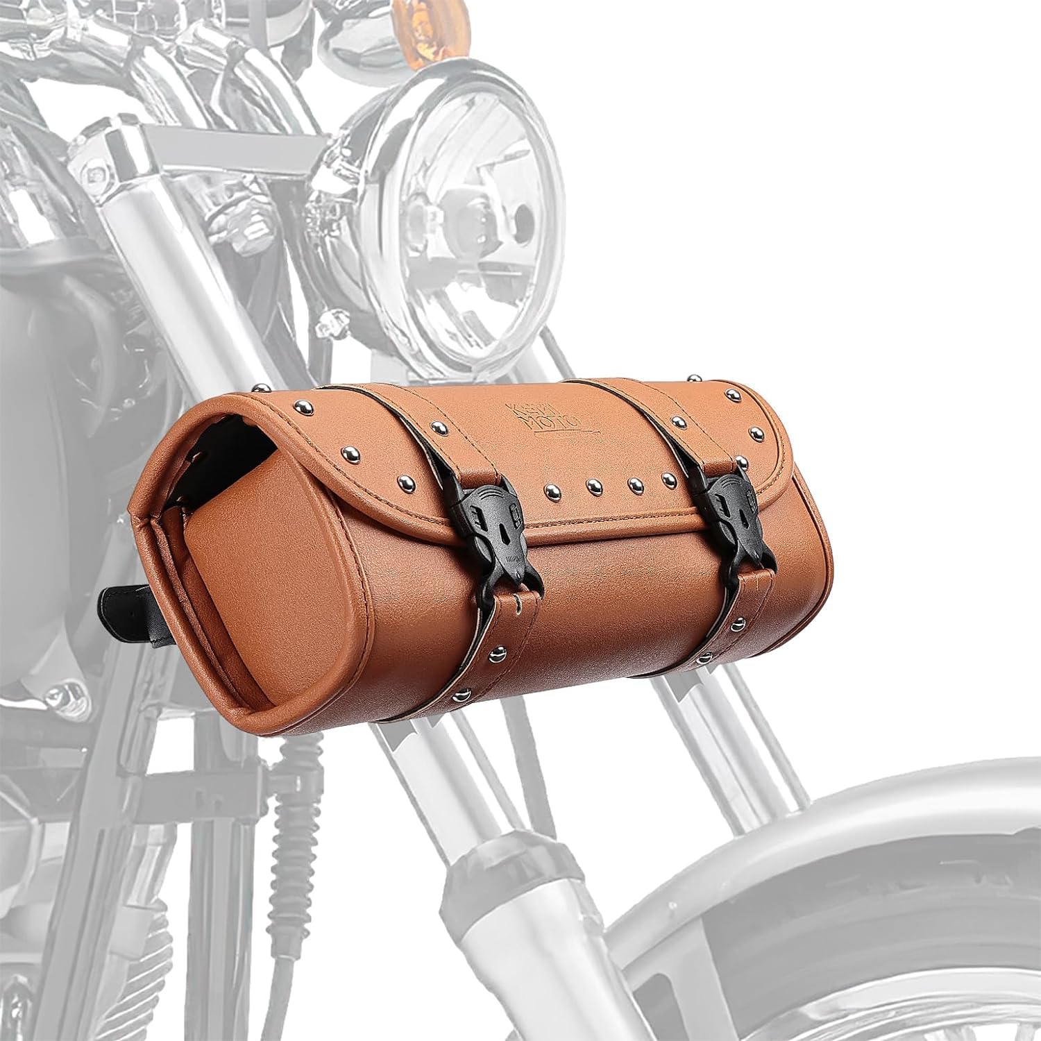 Motorcycle PU Leather Tool Bag Fork Bag - Image 9