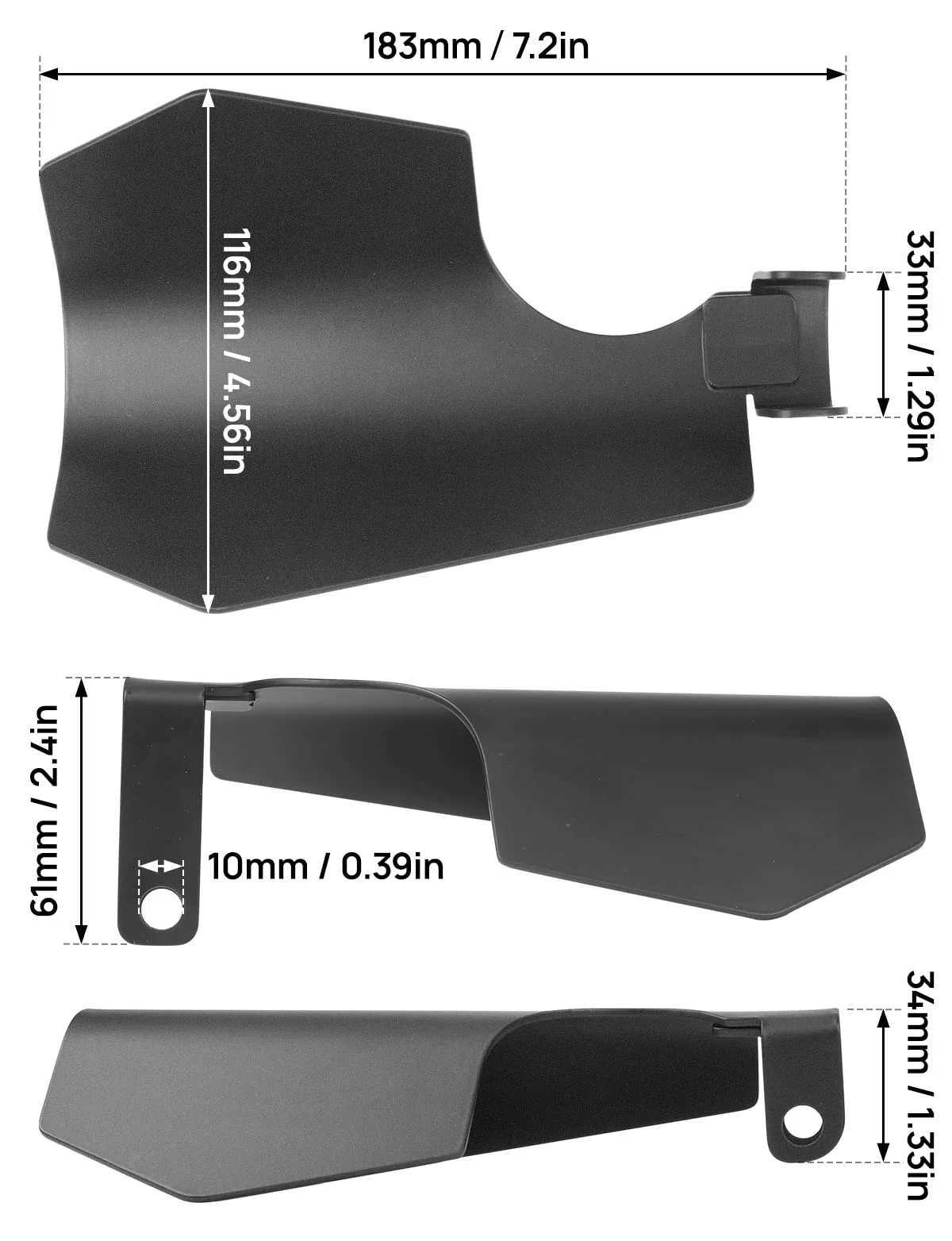 Motorcycle Handguards, Coffin Cut Hand Shields for Softail (1 Pair ) - Image 5