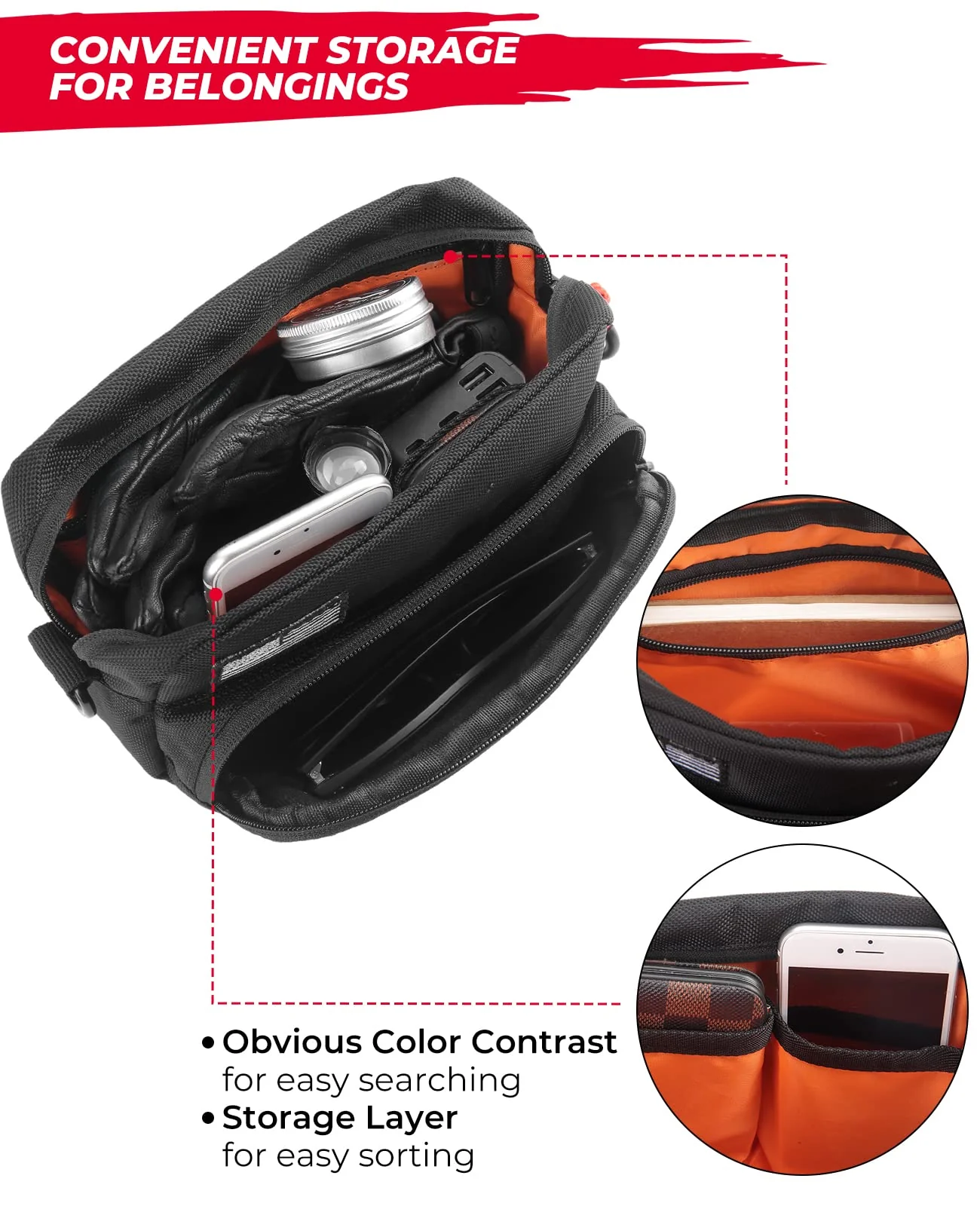 Motorcycle Handlebar Bag for Cruiser Softail Dyna Sportsters - Image 2