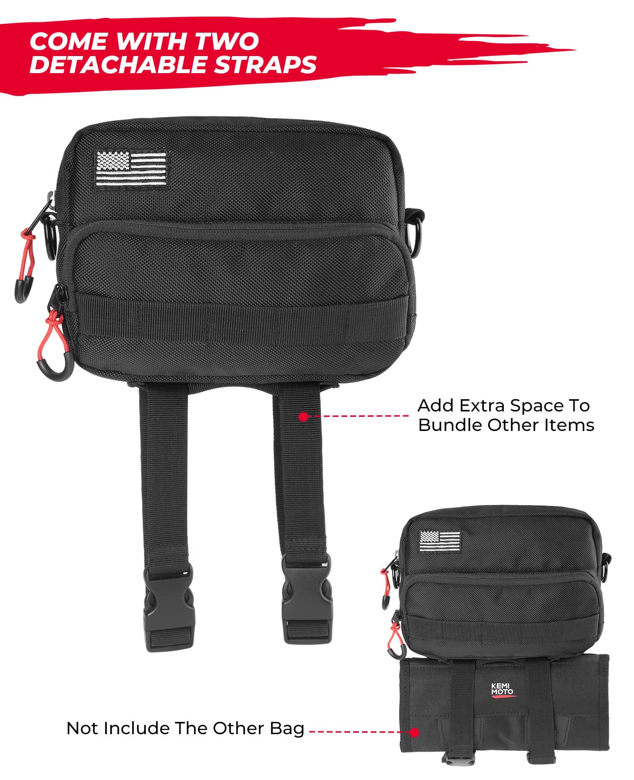 Motorcycle Handlebar Bag for Cruiser Softail Dyna Sportsters - Image 7