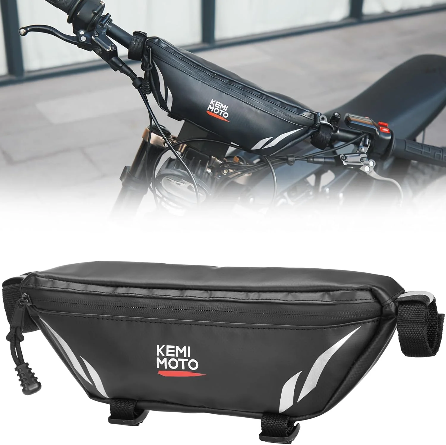 Universal Motorcycle Handlebar Bag for Dirt Bike,Scooter - Image 4