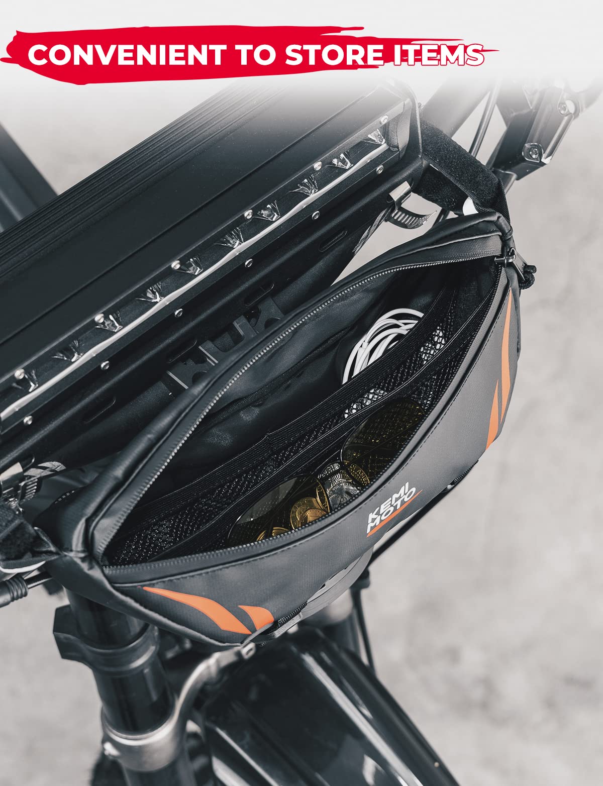 Universal Motorcycle Handlebar Bag for Dirt Bike,Scooter - Image 6