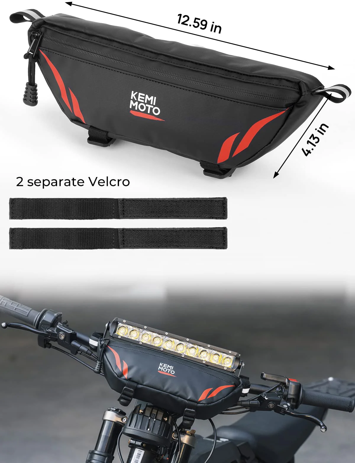 Universal Motorcycle Handlebar Bag for Dirt Bike,Scooter - Image 8