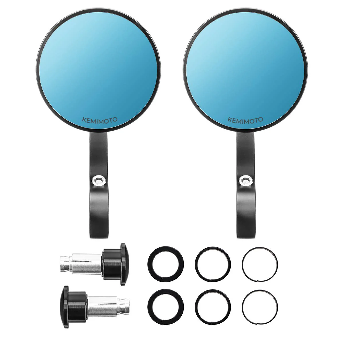 Motorcycle Handlebar End Mirrors for 7/8" Handle Round - Image 9