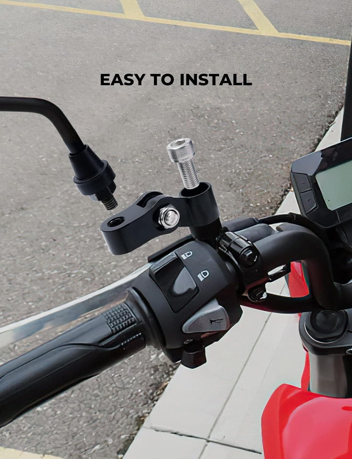 Universal Rear View Mirror Mount for Motorcycles - Image 5