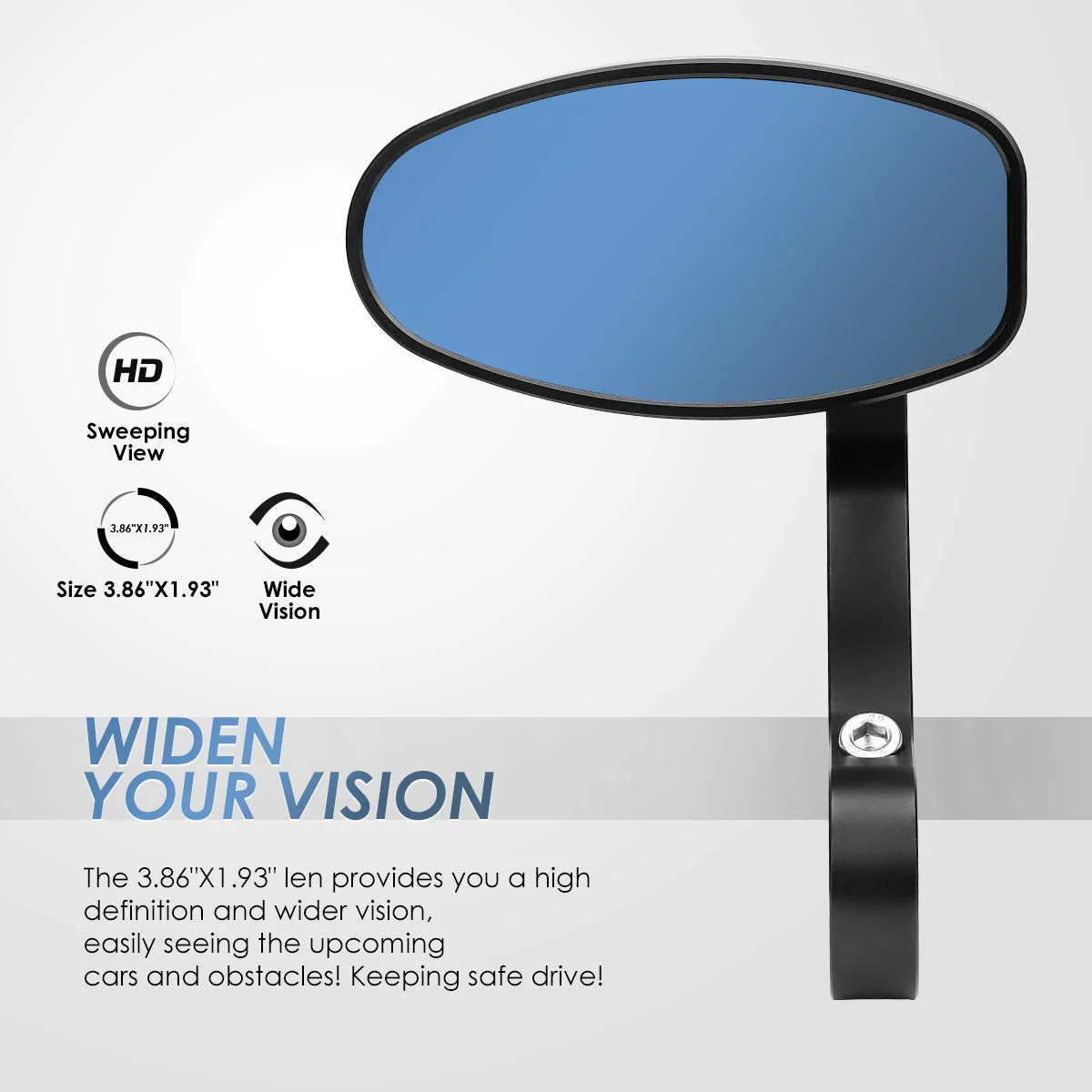 Motorcycle Handlebar Rearview Mirrors - Image 2