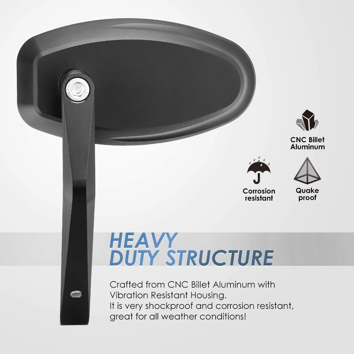 Motorcycle Handlebar Rearview Mirrors - Image 3