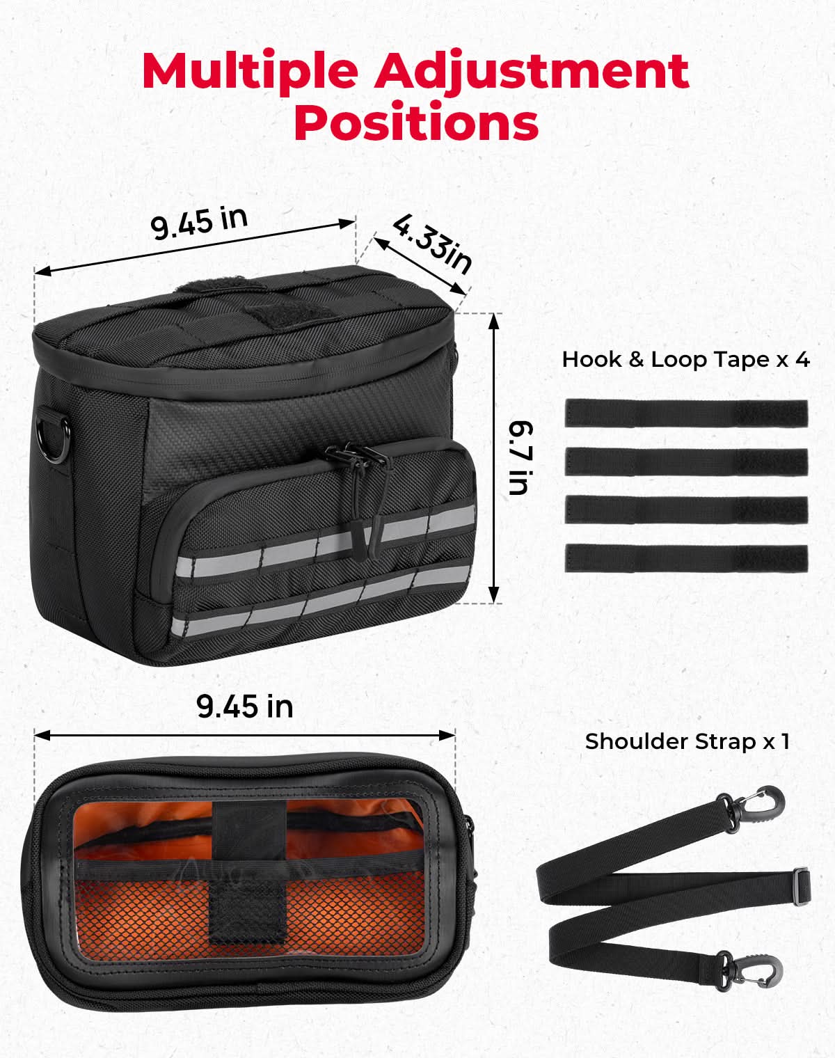 Motorcycle Handlebar Tool Bag for Cruiser Softail Dyna Sportster - Image 4