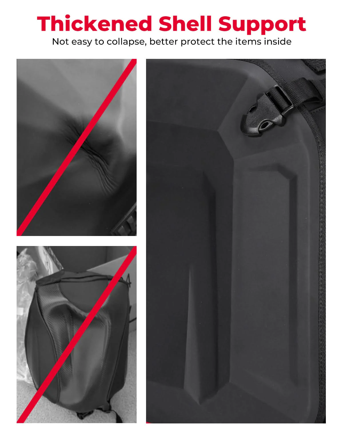 Motorcycle Hard Shell Tail Bag 23-35L Expandable Waterproof - Image 6