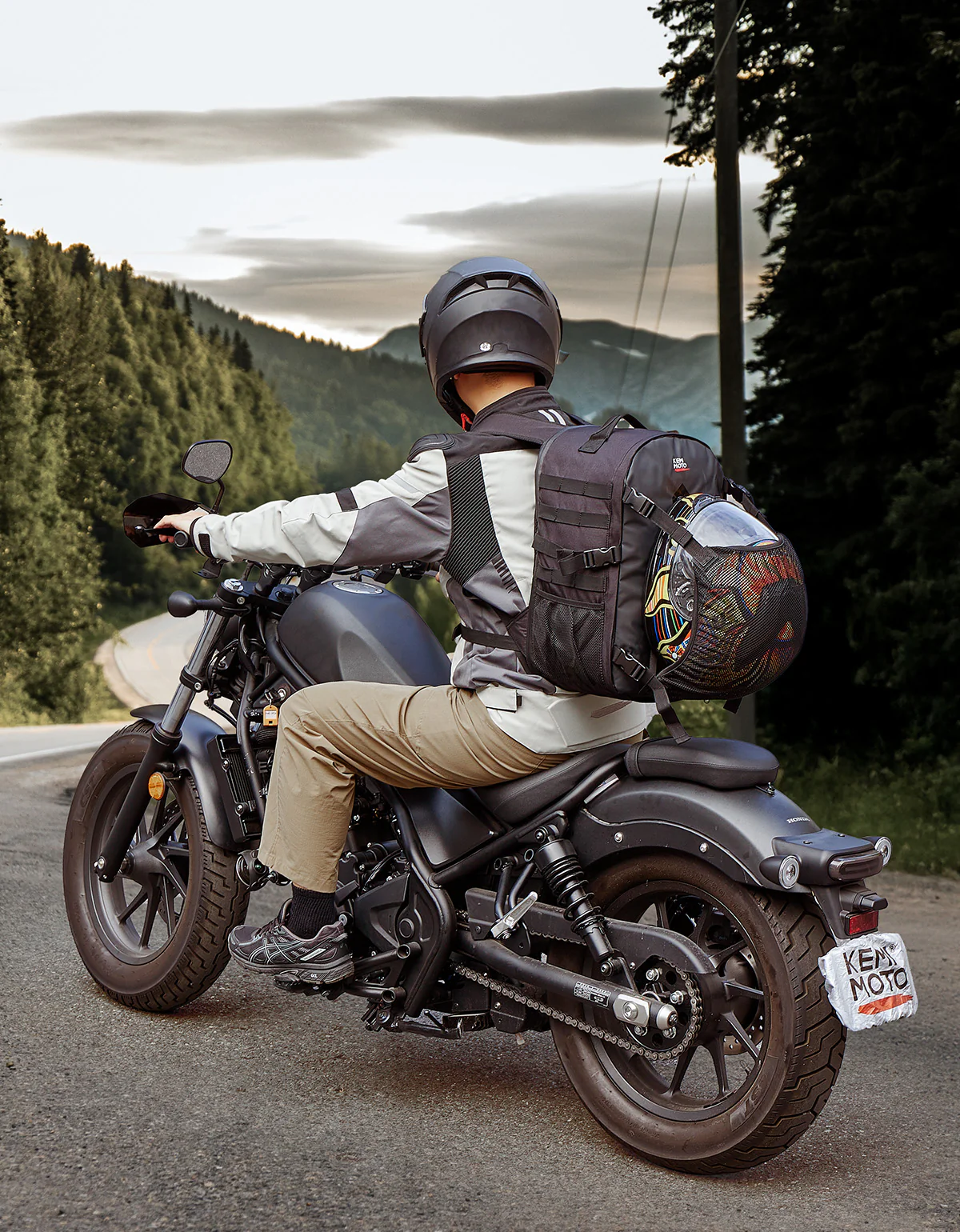 Motorcycle Helmet Backpack, 27-35L - Image 6